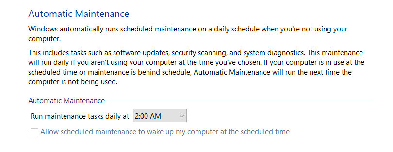 Automatic Maintenance