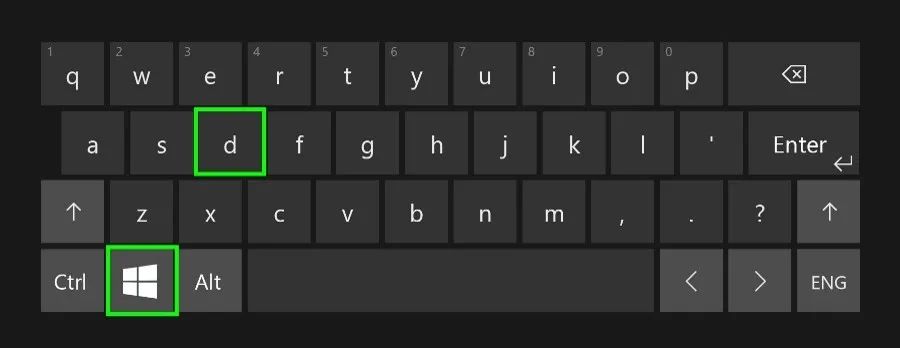 win+D