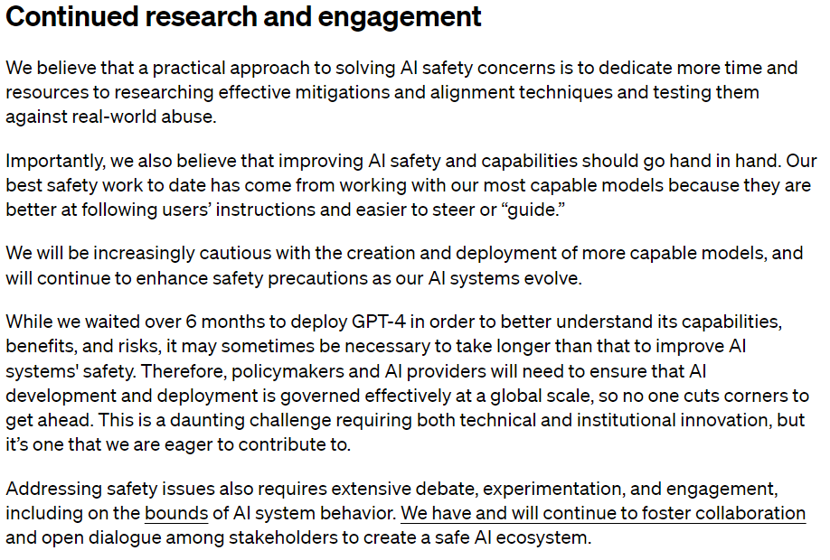 Continued research and engagement