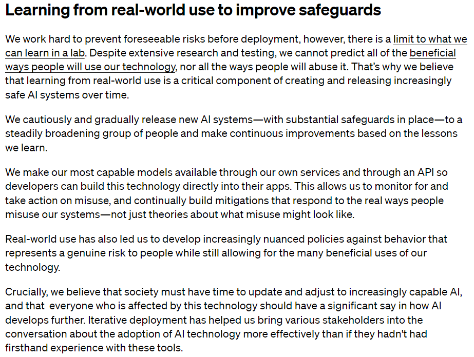Learn from real-world use to improve safeguards