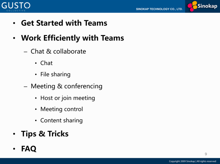 Teams Training Content