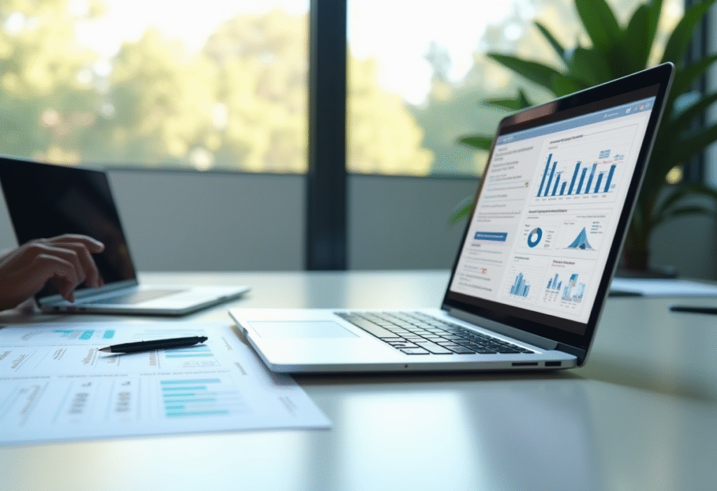 Laptop and phone showing dashboard UI for GPT-5.2 workflow and automation scenarios